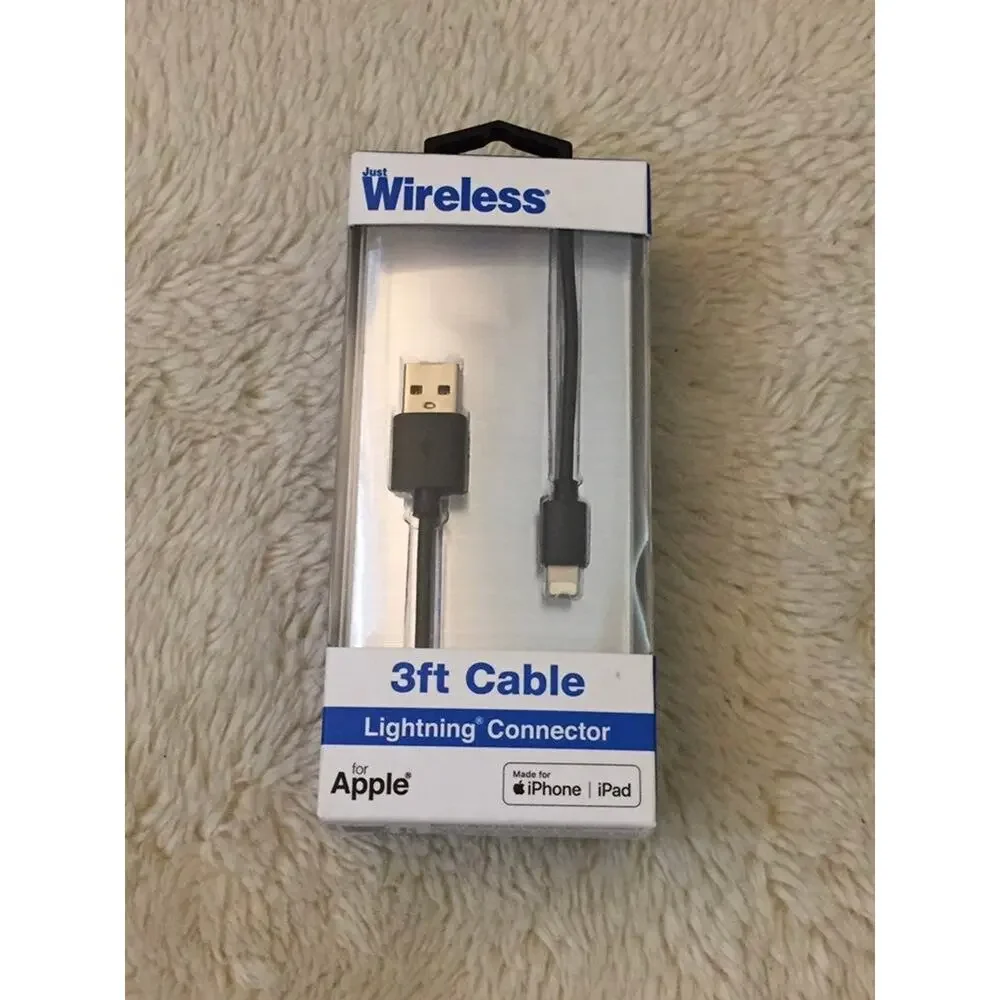 Just Wireless 3ft TPU Lightning to USB-A Cable - Black